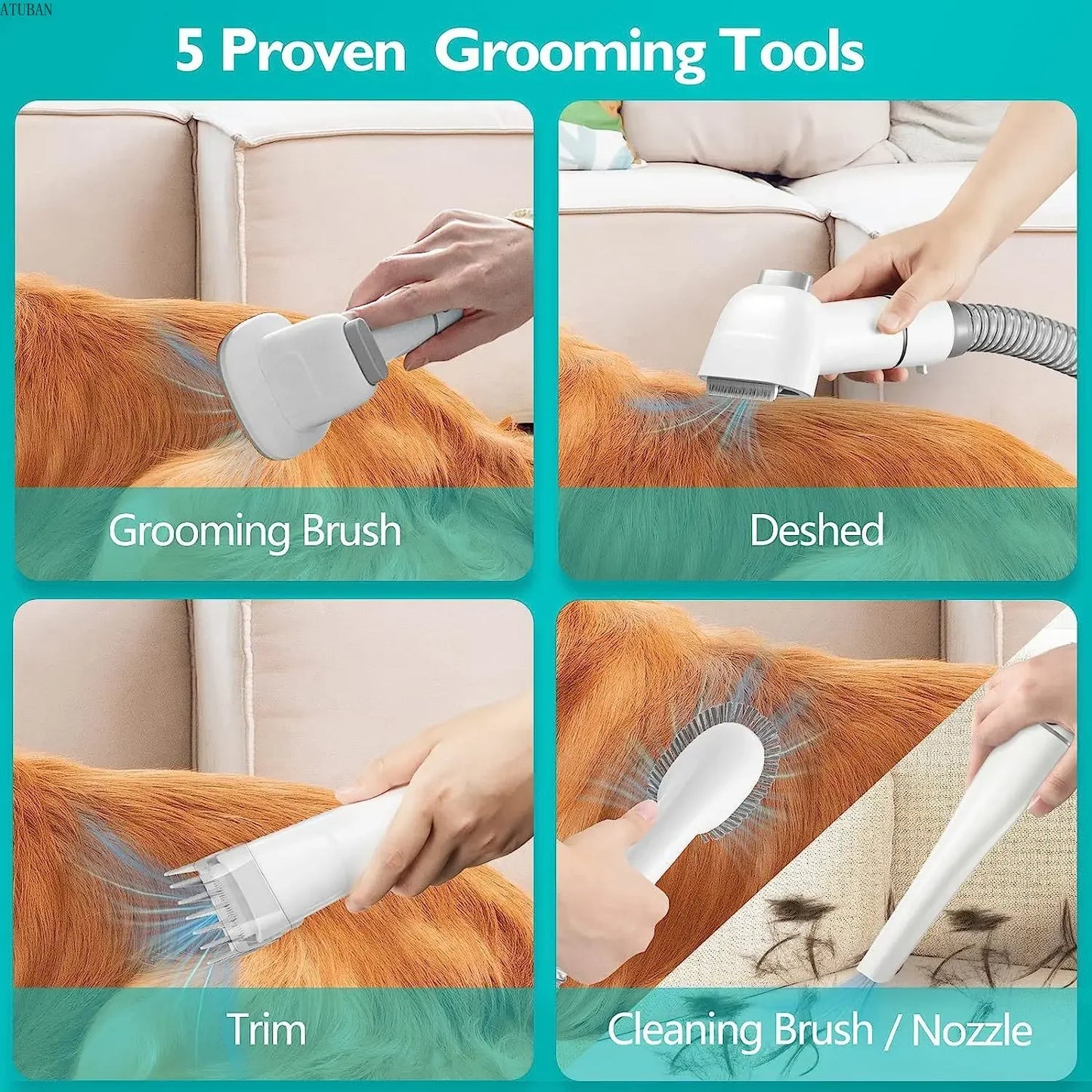 Pet Grooming Vacuum Kit