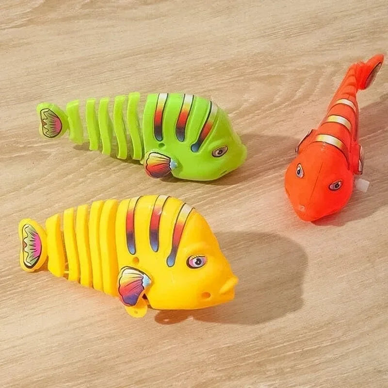 Plastic Wind-Up Wiggle Fish Toys