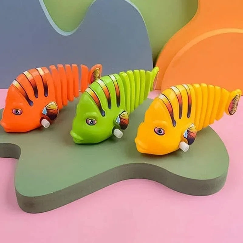 Plastic Wind-Up Wiggle Fish Toys