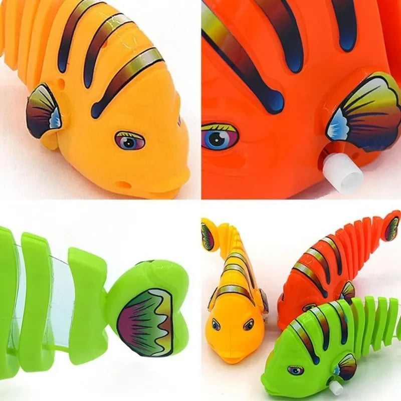Plastic Wind-Up Wiggle Fish Toys
