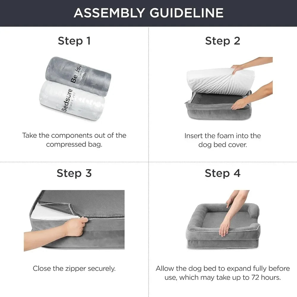 Supportive Foam Pet Couch Bed