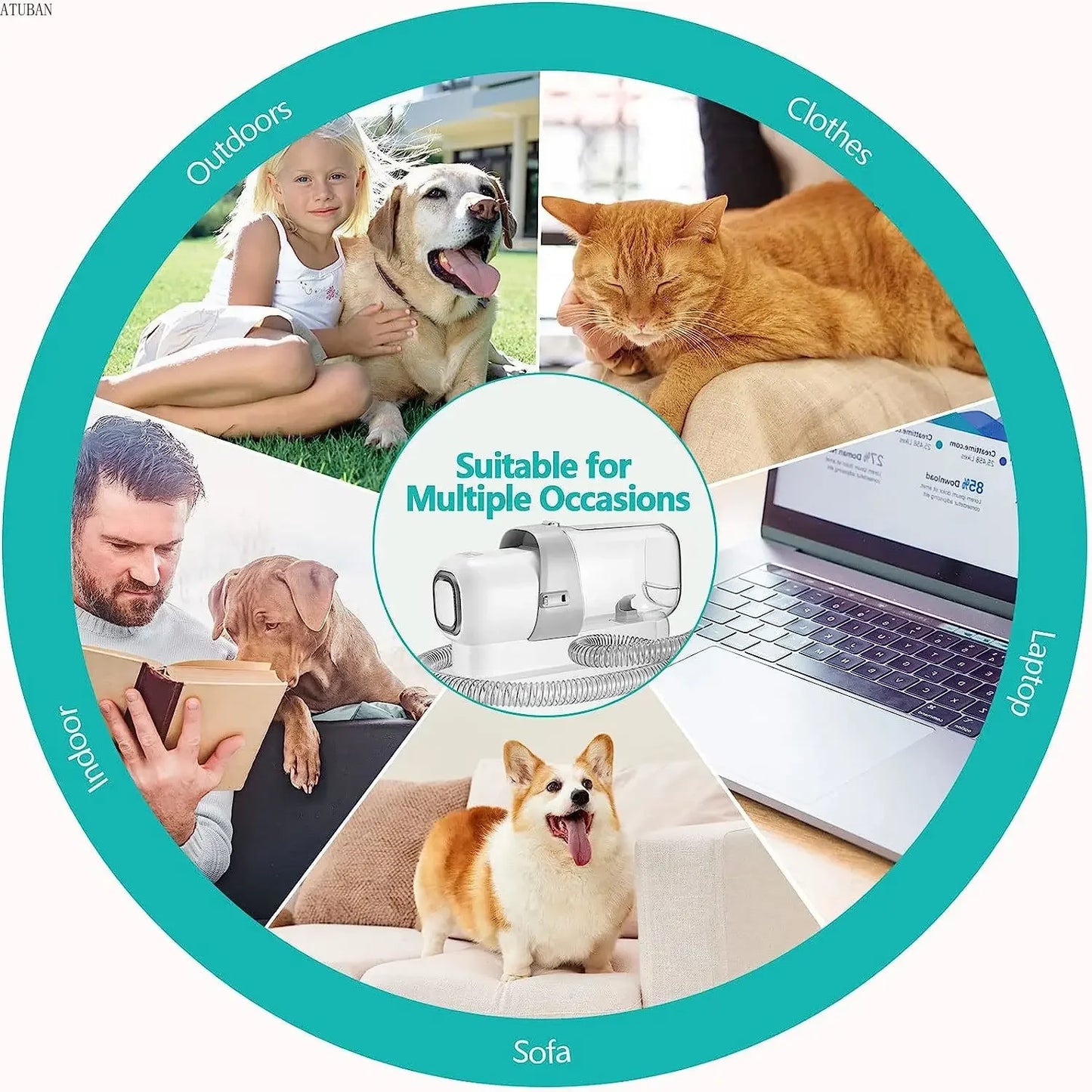 Pet Grooming Vacuum Kit