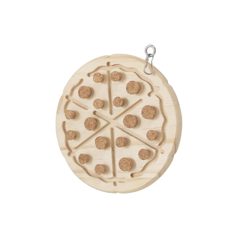 Natural Wooden Parrots Block Cork Puzzle Toy