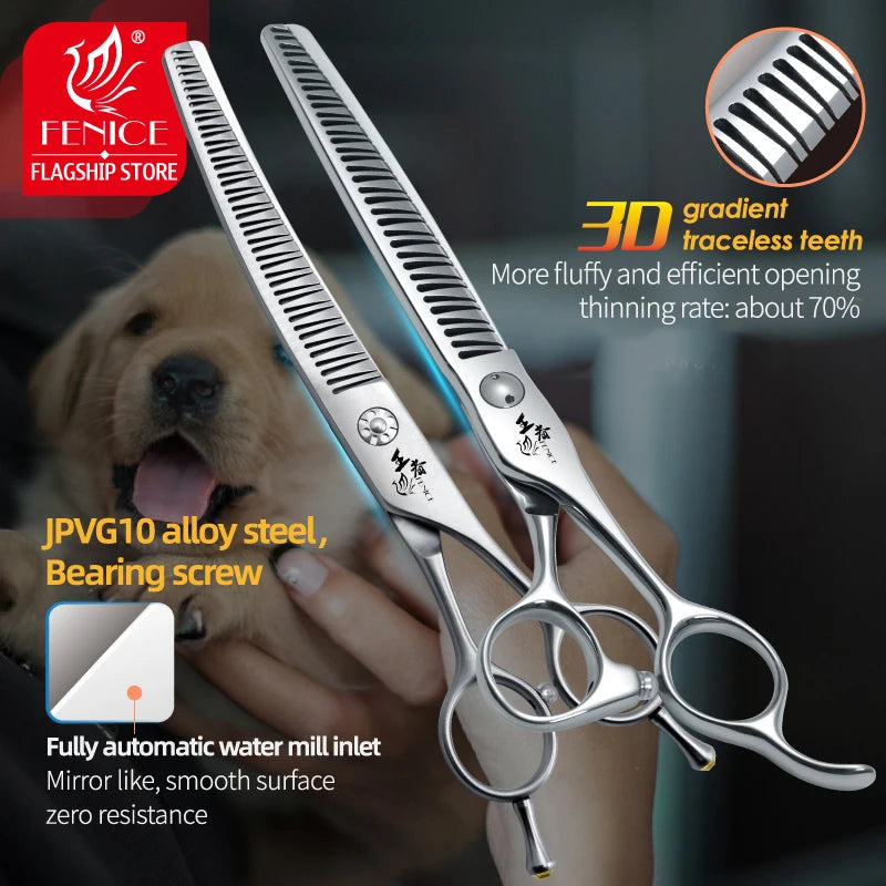 Fenice VG10 Steel 3D Gradient Dog Grooming Scissors