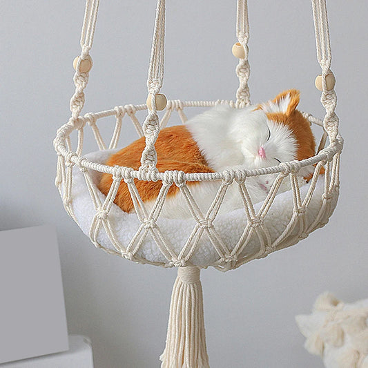 Macrame Cat Hammock Bed