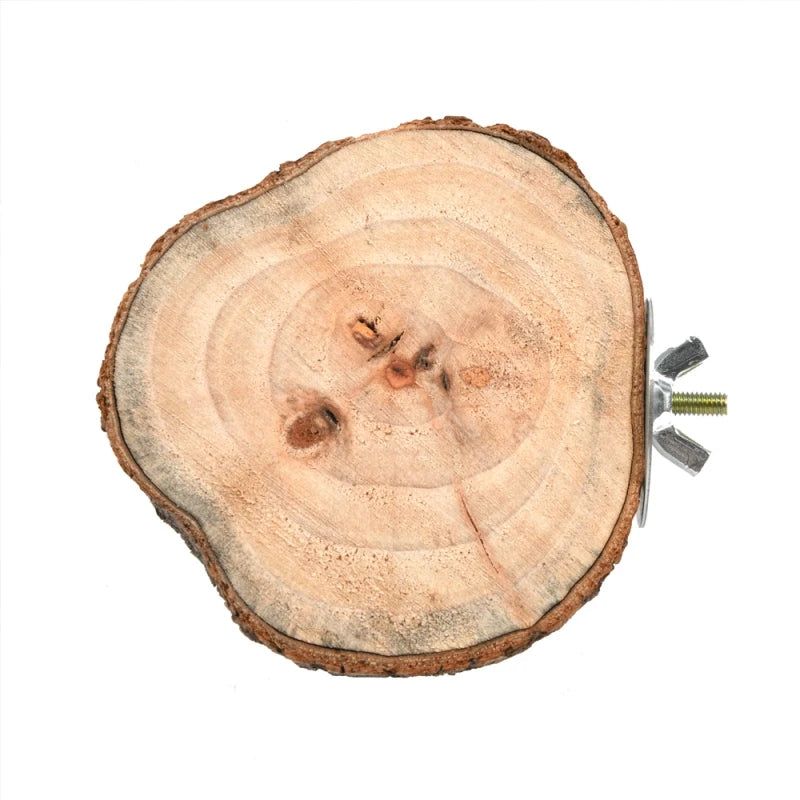 Round Wooden Squirrel Parrot Bird Perch Stand