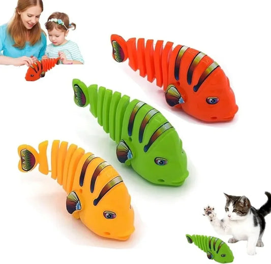 Plastic Wind-Up Wiggle Fish Toys