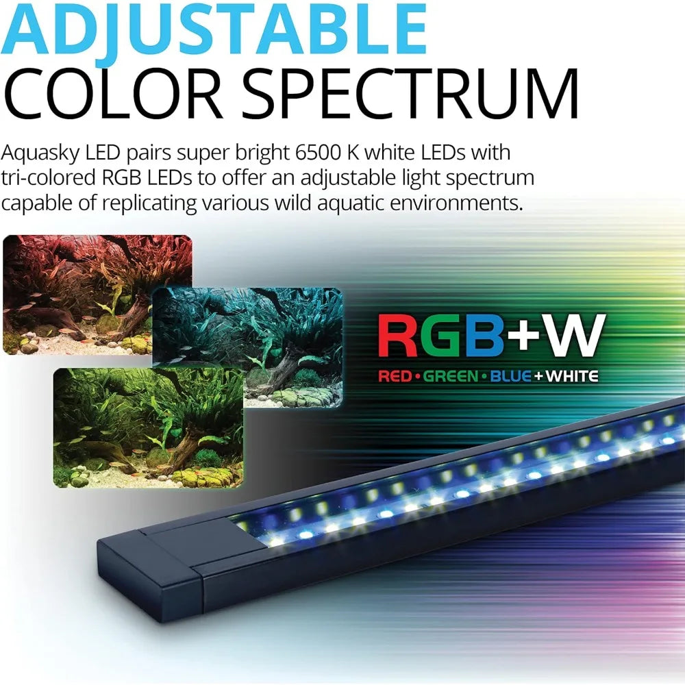 Aquarium Kit - Fish Tank for Fish & Plants - Comes With LED Lights System