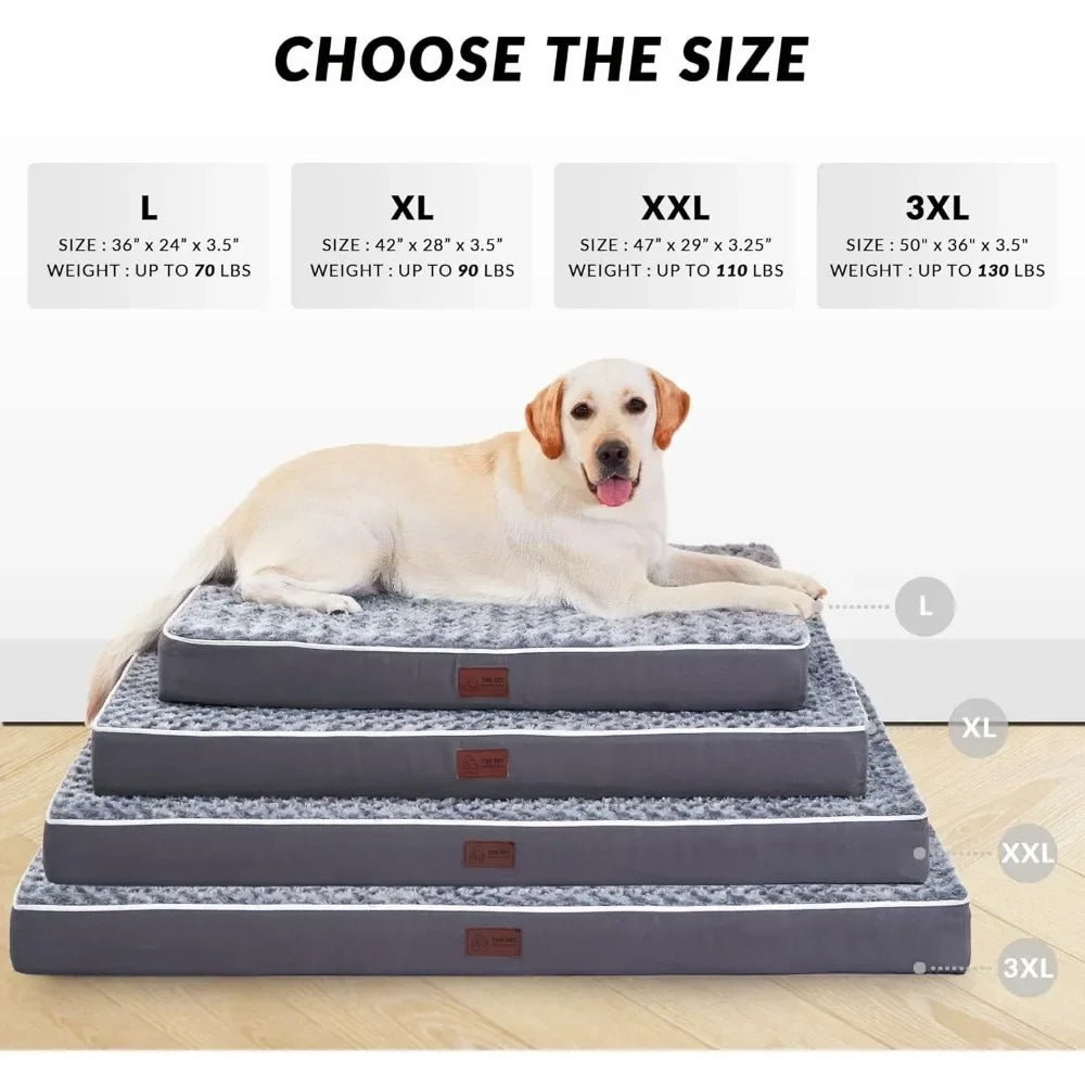 Orthopedic Memory Foam Large Dog Bed Kennel