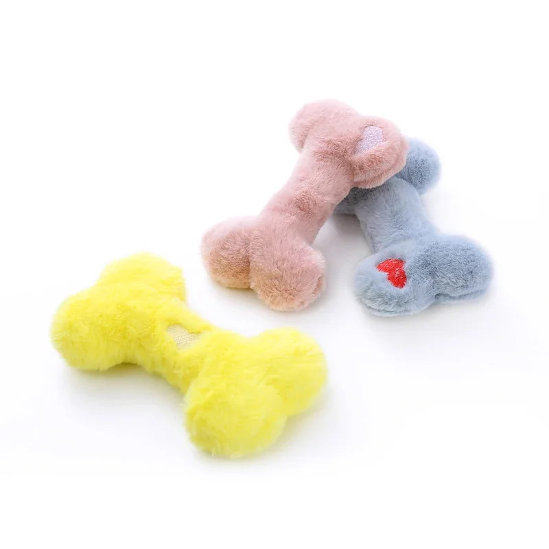 Interesting love bone plush vocal dog toys